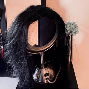 Halloween Black Wig, medium length